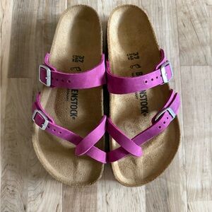 Birkenstock Fuchsia Double-Strap Sandals